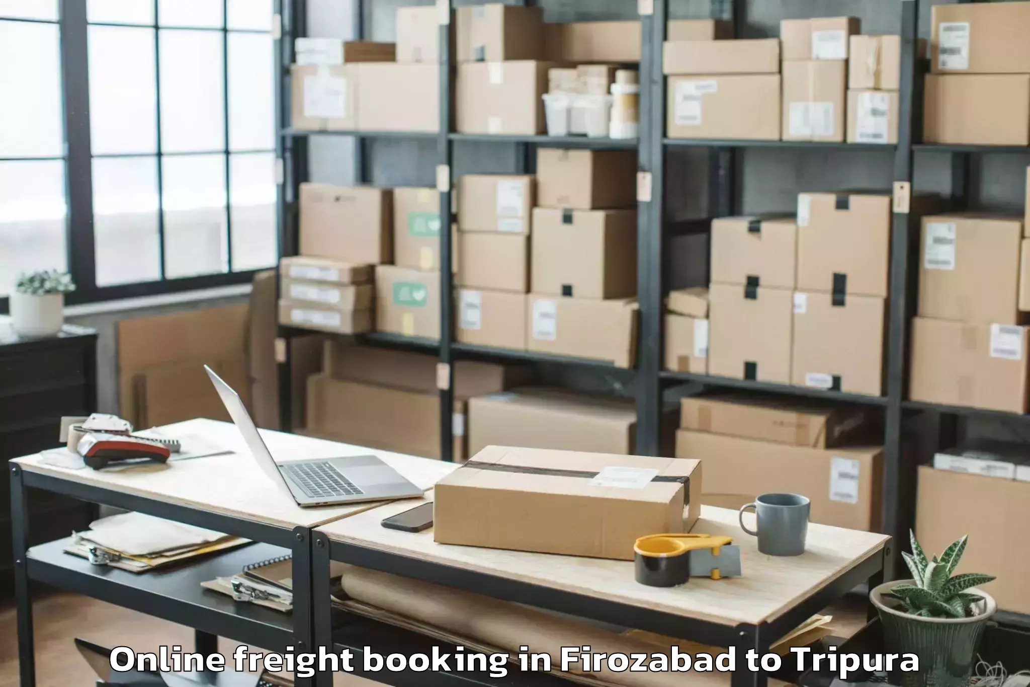 Trusted Firozabad to Damchhara Online Freight Booking